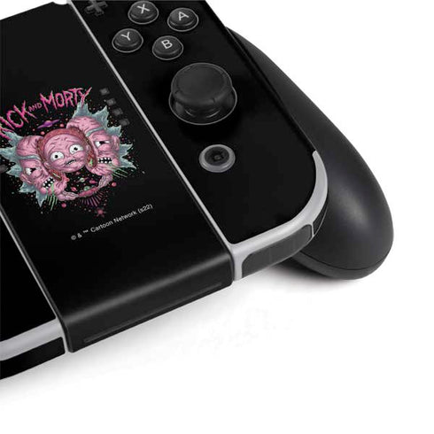 Adult Swim Rick and Morty Split Head Rick Nintendo Switch OLED (2021) Skin